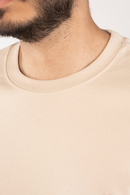 BEIGE THICK TSHIRT