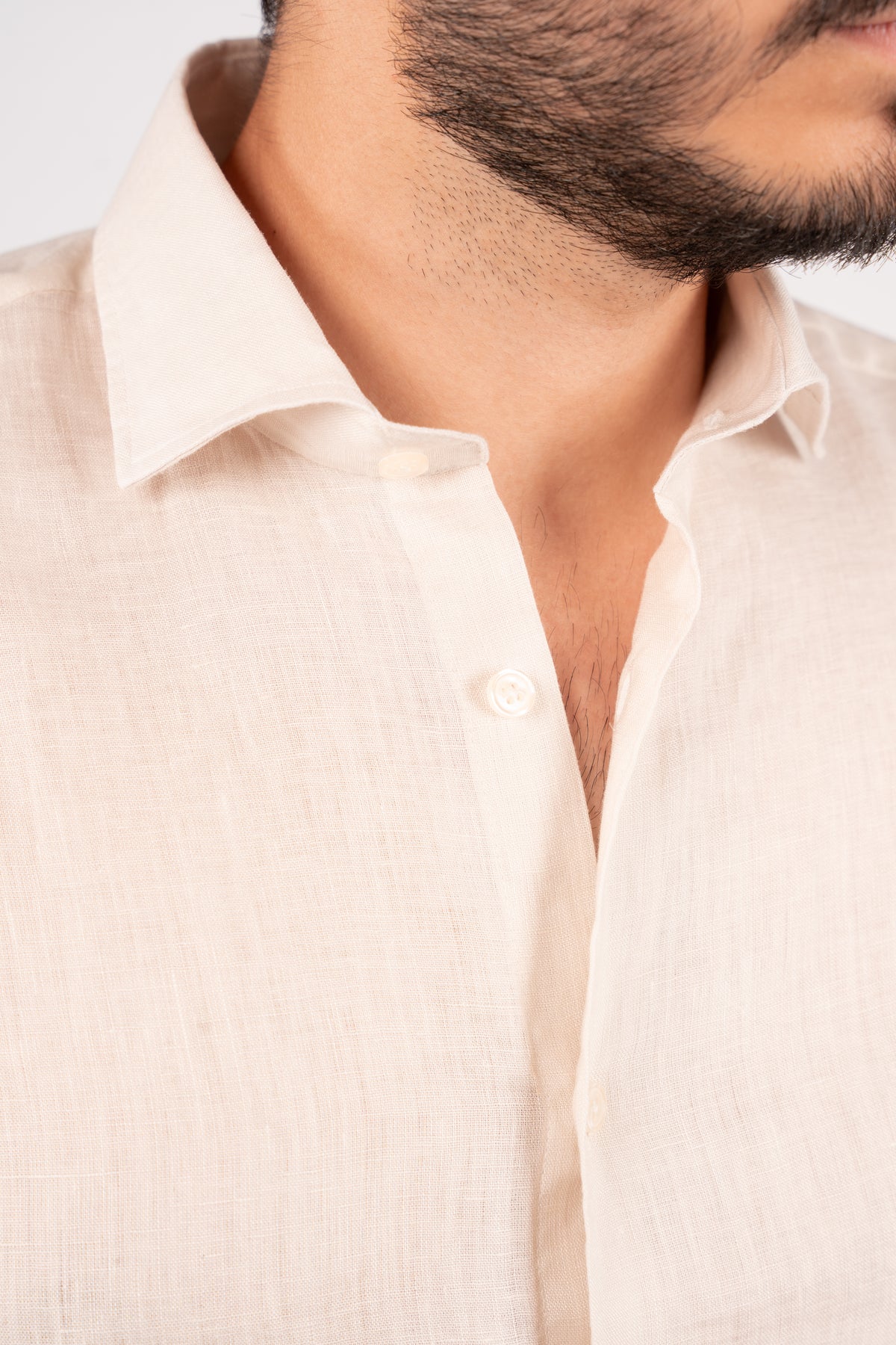 BEIGE 100% LINEN SHIRT