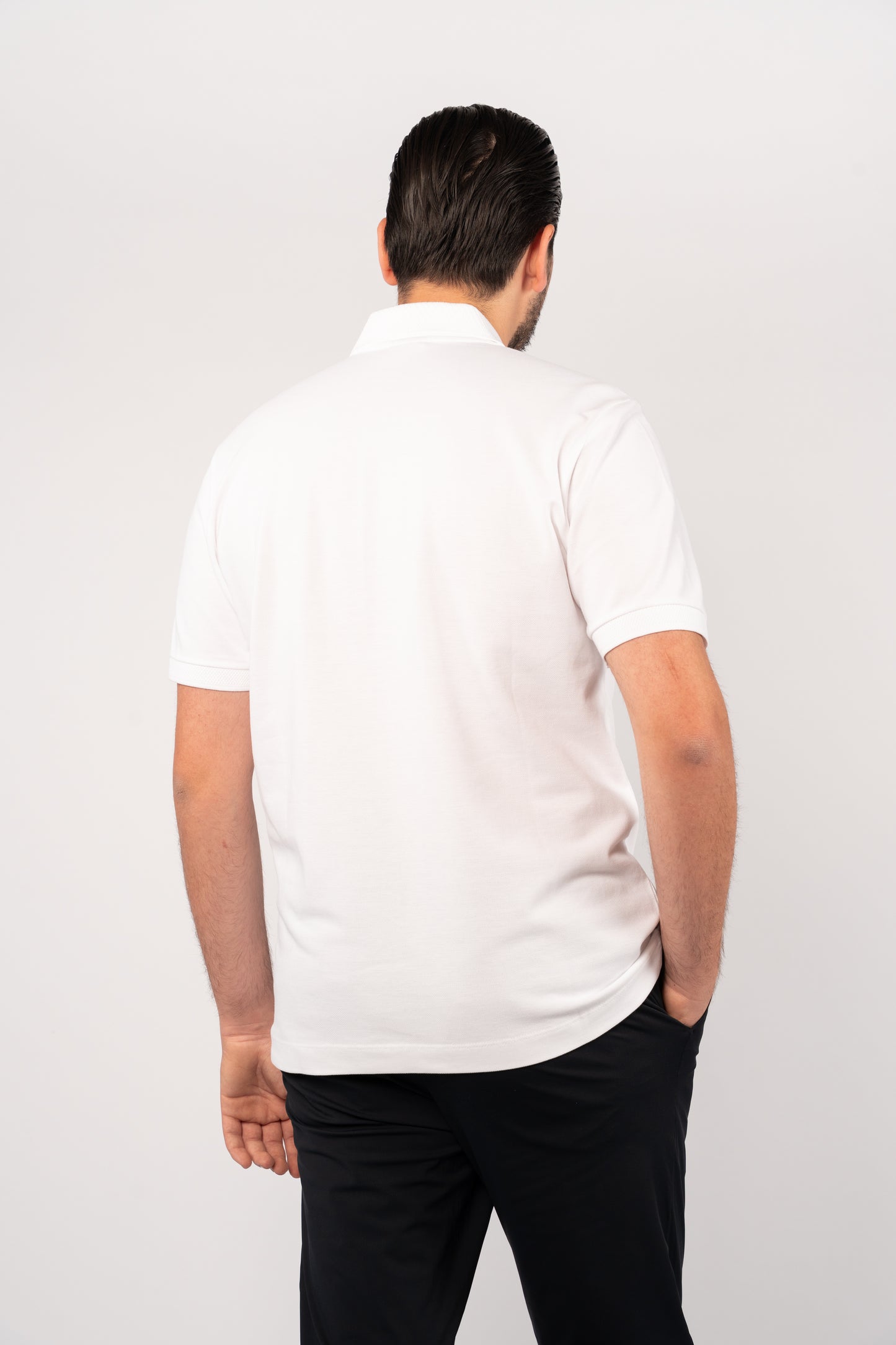 WHITE CASUAL BUTTON POLO