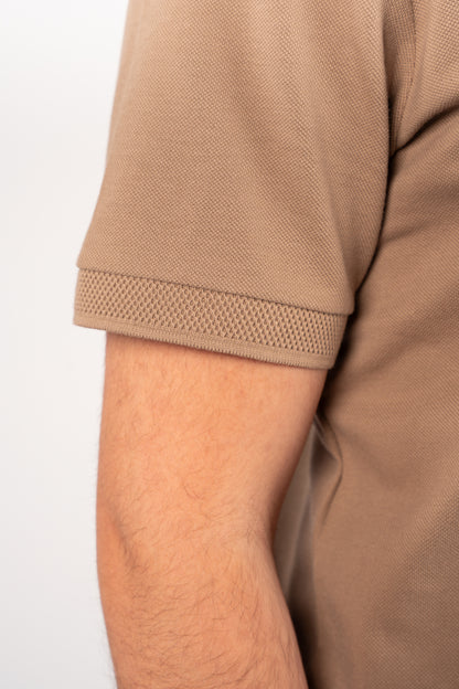 BEIGE CASUAL BUTTON POLO