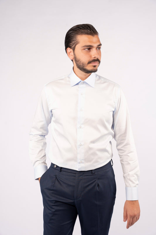 BLUE CLASSIC SHIRT 100% COTTON