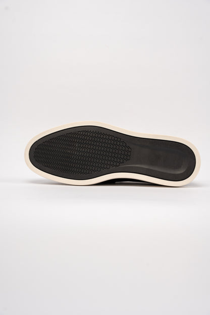 BLACK MIXED PENNY LOAFER