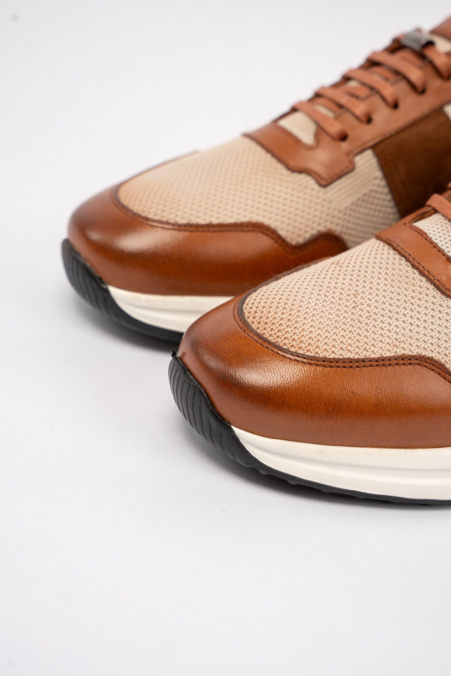 BEIGE HAVANA MIX MATERIAL SNEAKER