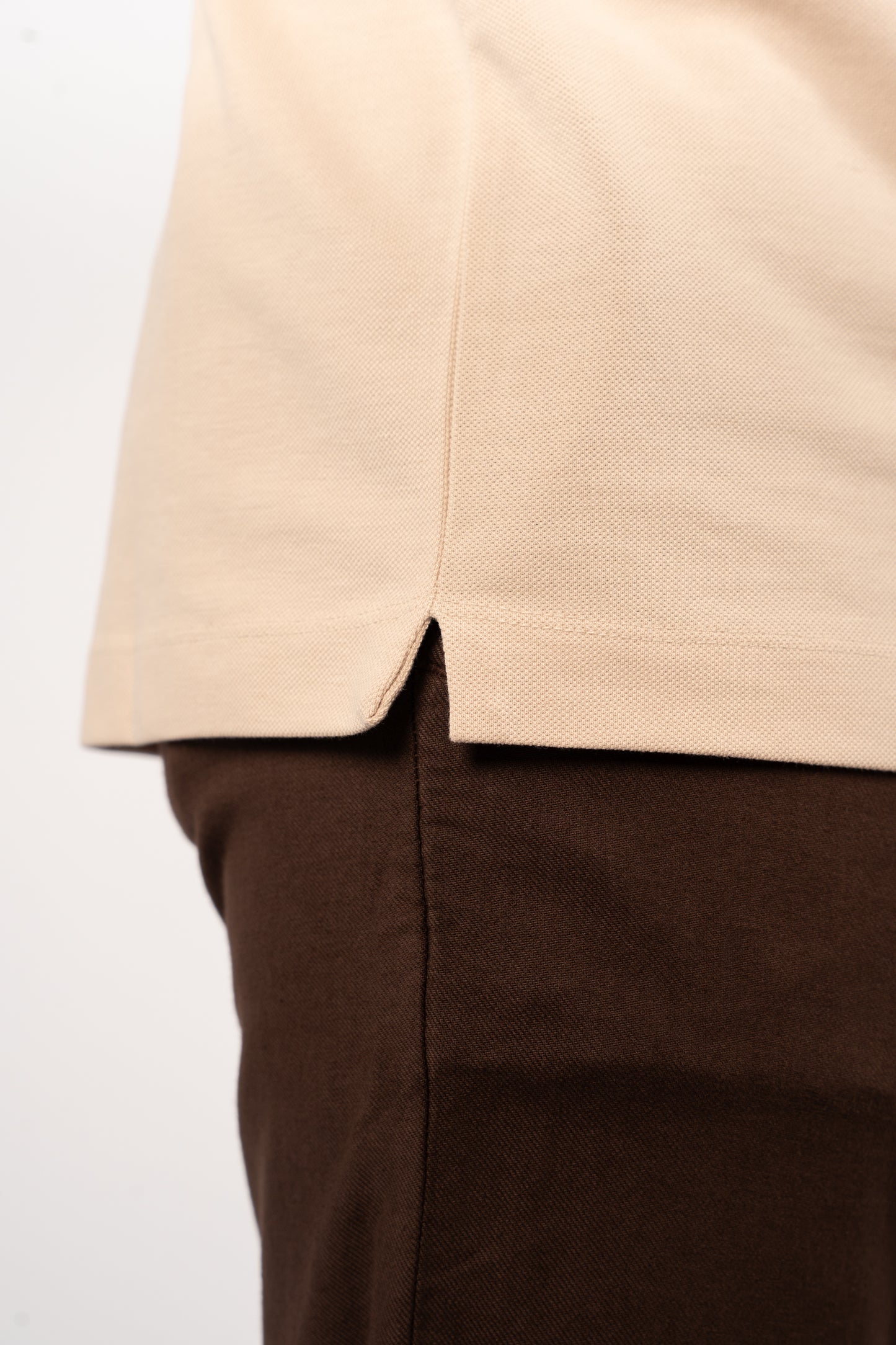 BEIGE CASUAL BUTTON POLO