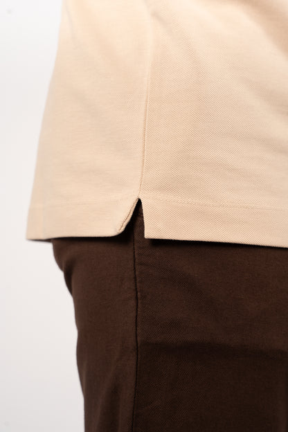 BEIGE CASUAL BUTTON POLO