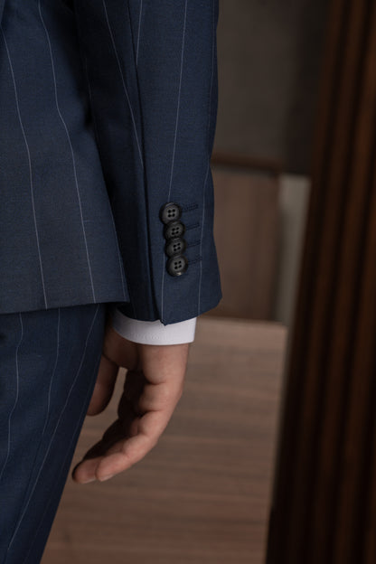 NAVY LINED DOBETTI SUIT