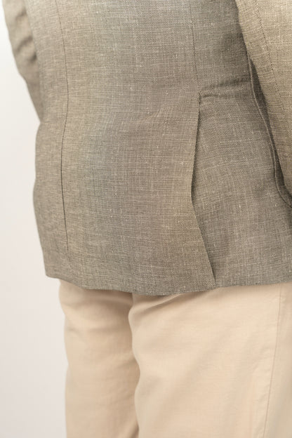 OLIVE SEMI LINEN BLAZER