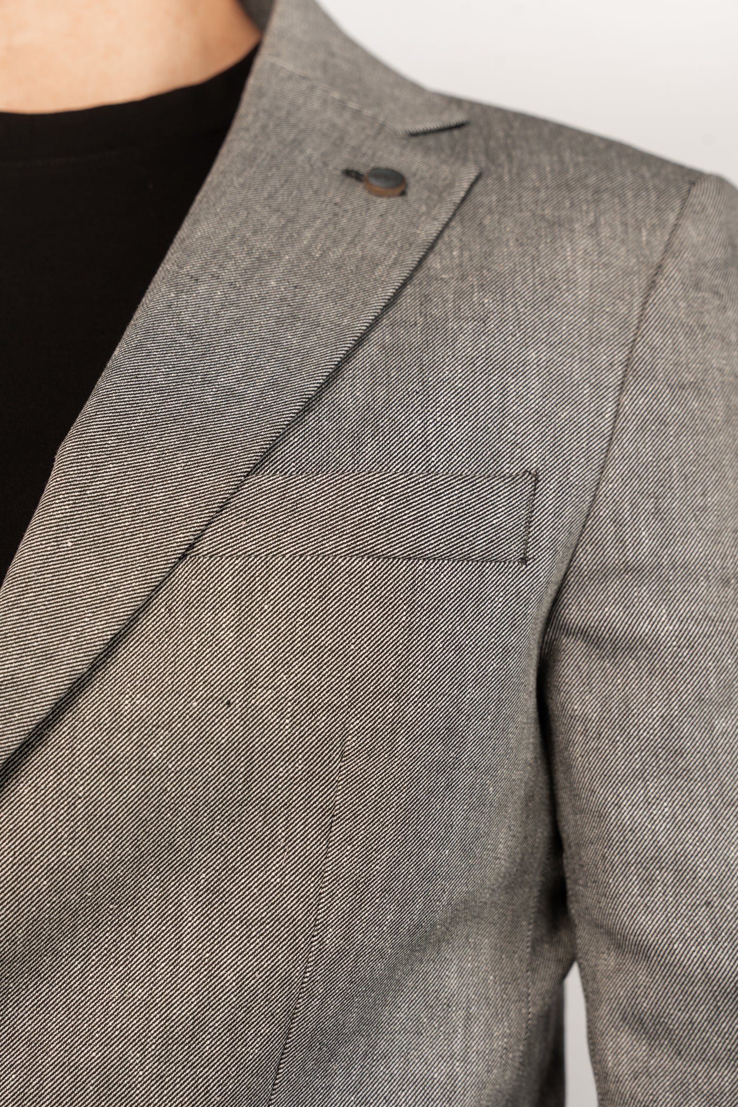 DARK GREY SEMI LINEN BLAZER