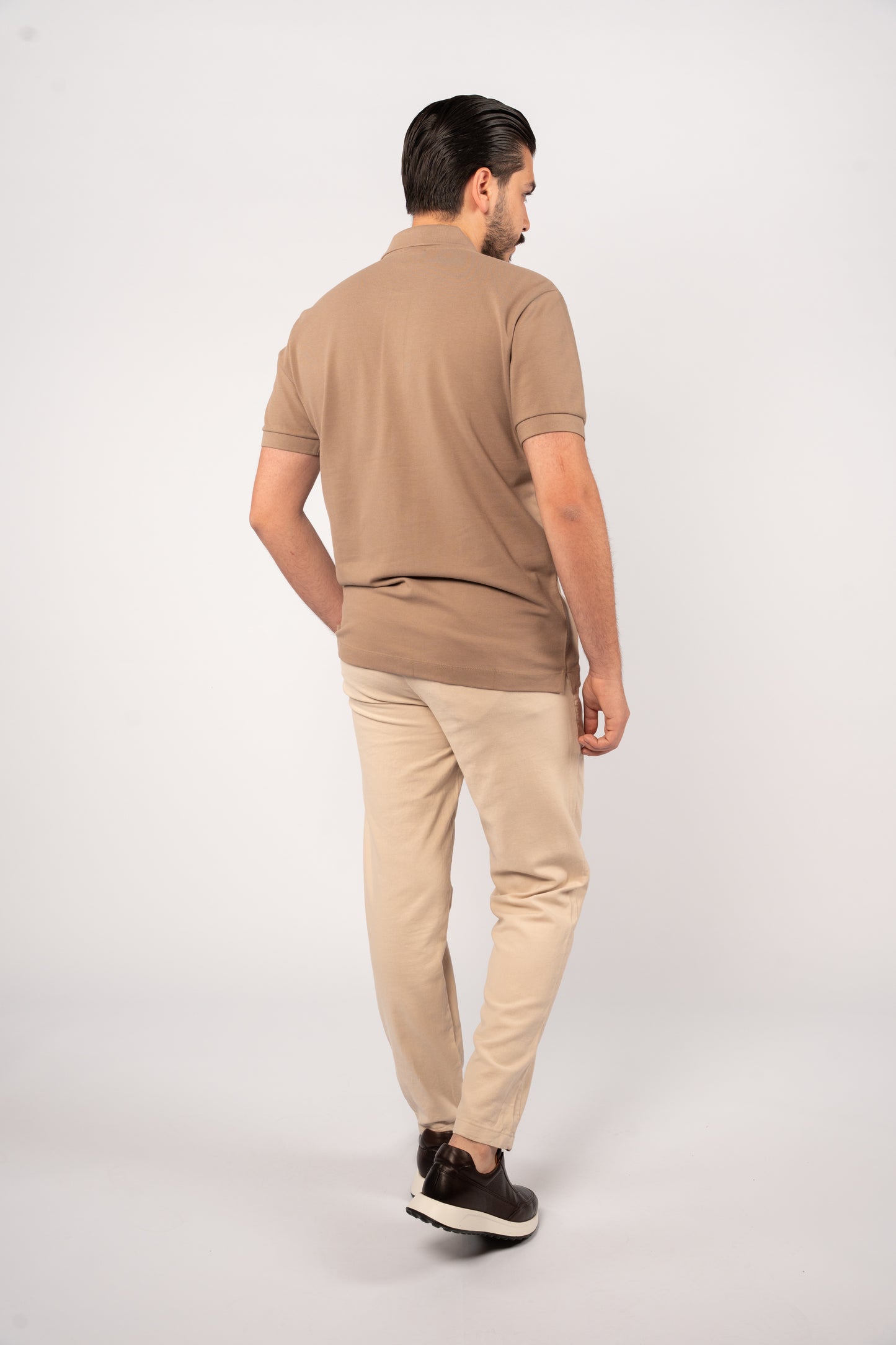 MOCHA CASUAL BUTTON POLO