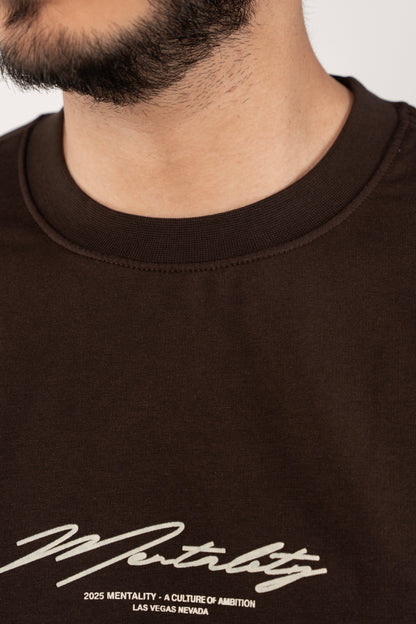 BROWN MENTALITY RELAXED TSHIRT