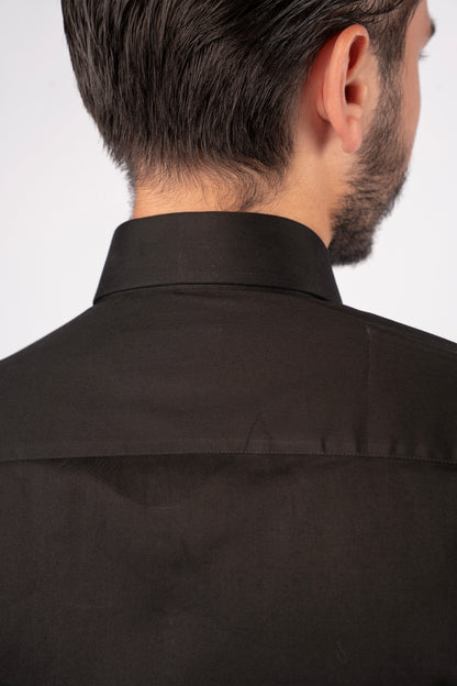 BLACK CLASSIC SHIRT 100% COTTON