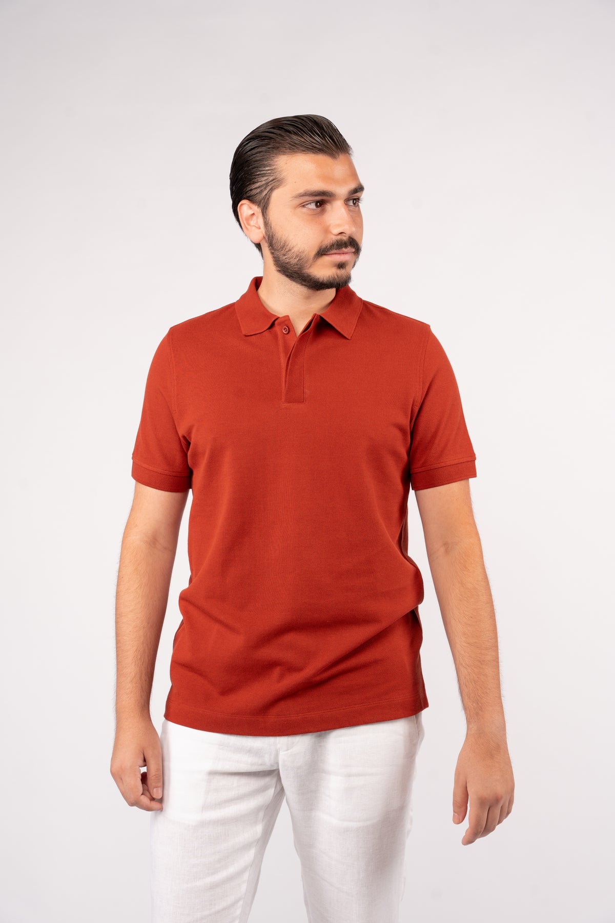 CRANBERRY 100% COTTON BUTTON POLO