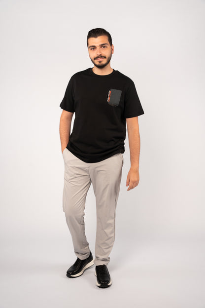 BLACK DISCOVER THICK RELAXED TSHIRT