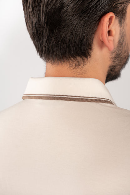 WHITE CLIP BUTTON POLO