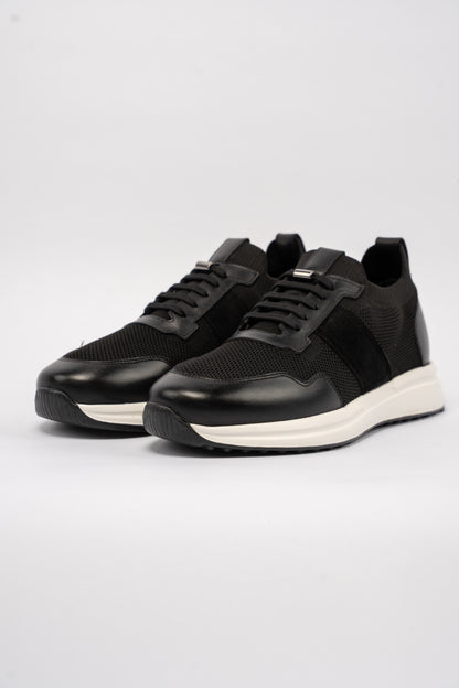BLACK MIX MATERIAL SNEAKER