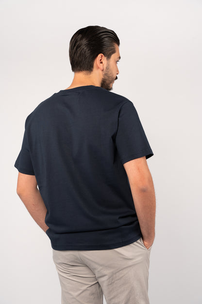 NAVY DISCOVER THICK RELAXED TSHIRT