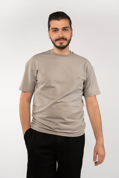 GREY MINIMAL EAGLE TSHIRT