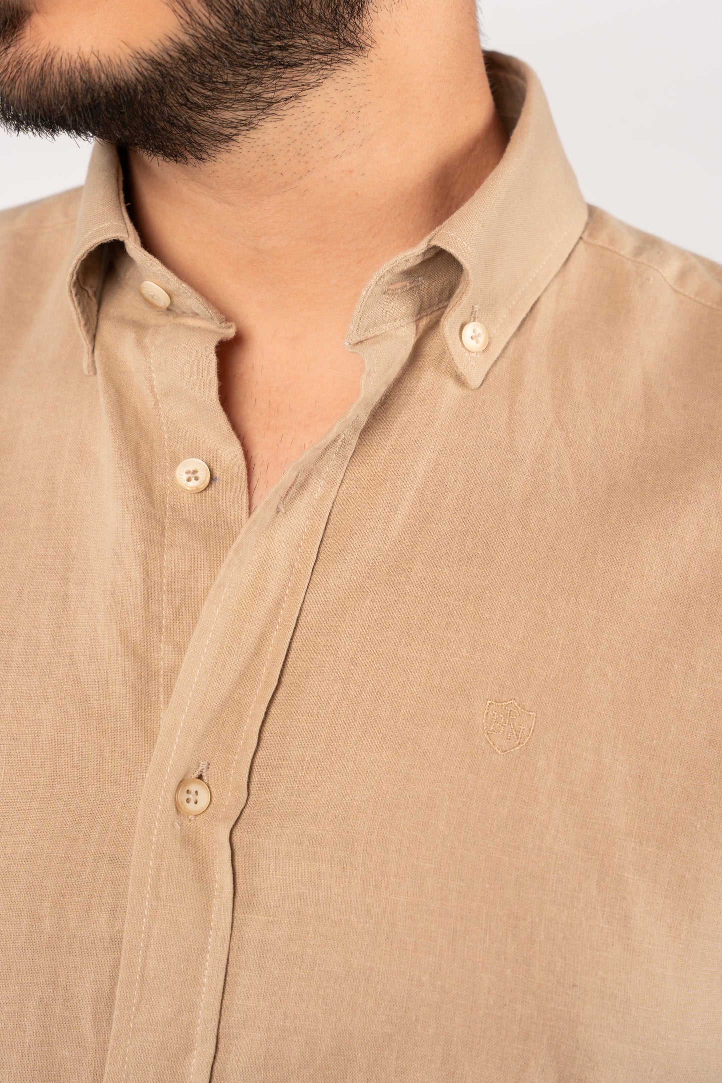 BEIGE LINEN SHIRT