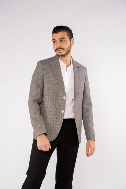 BLACK URBAN GRID BLAZER
