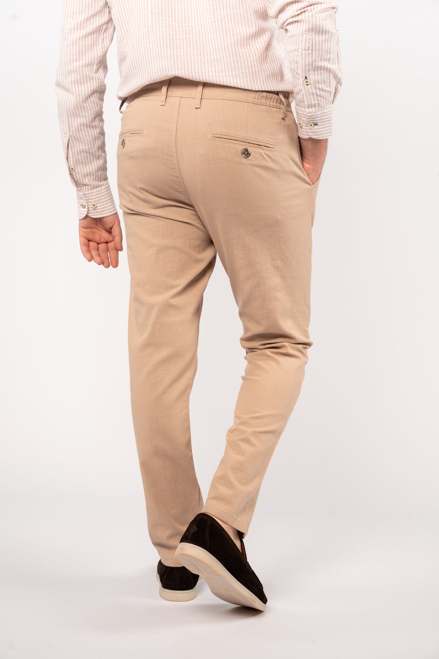 BEIGE LINEN TROUSERS