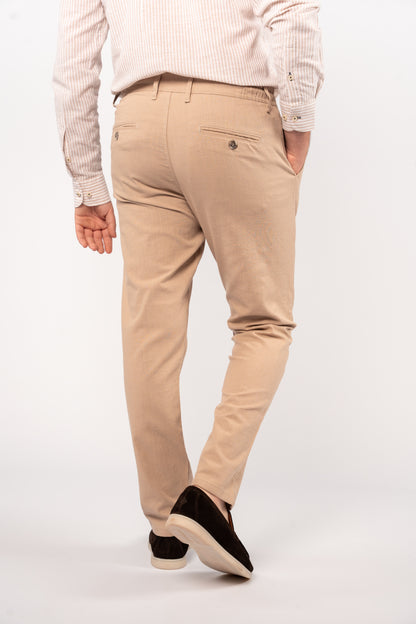 BEIGE LINEN TROUSERS