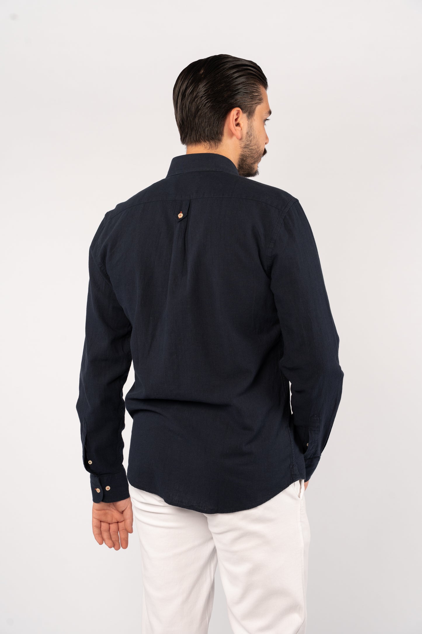 NAVY LINEN SHIRT