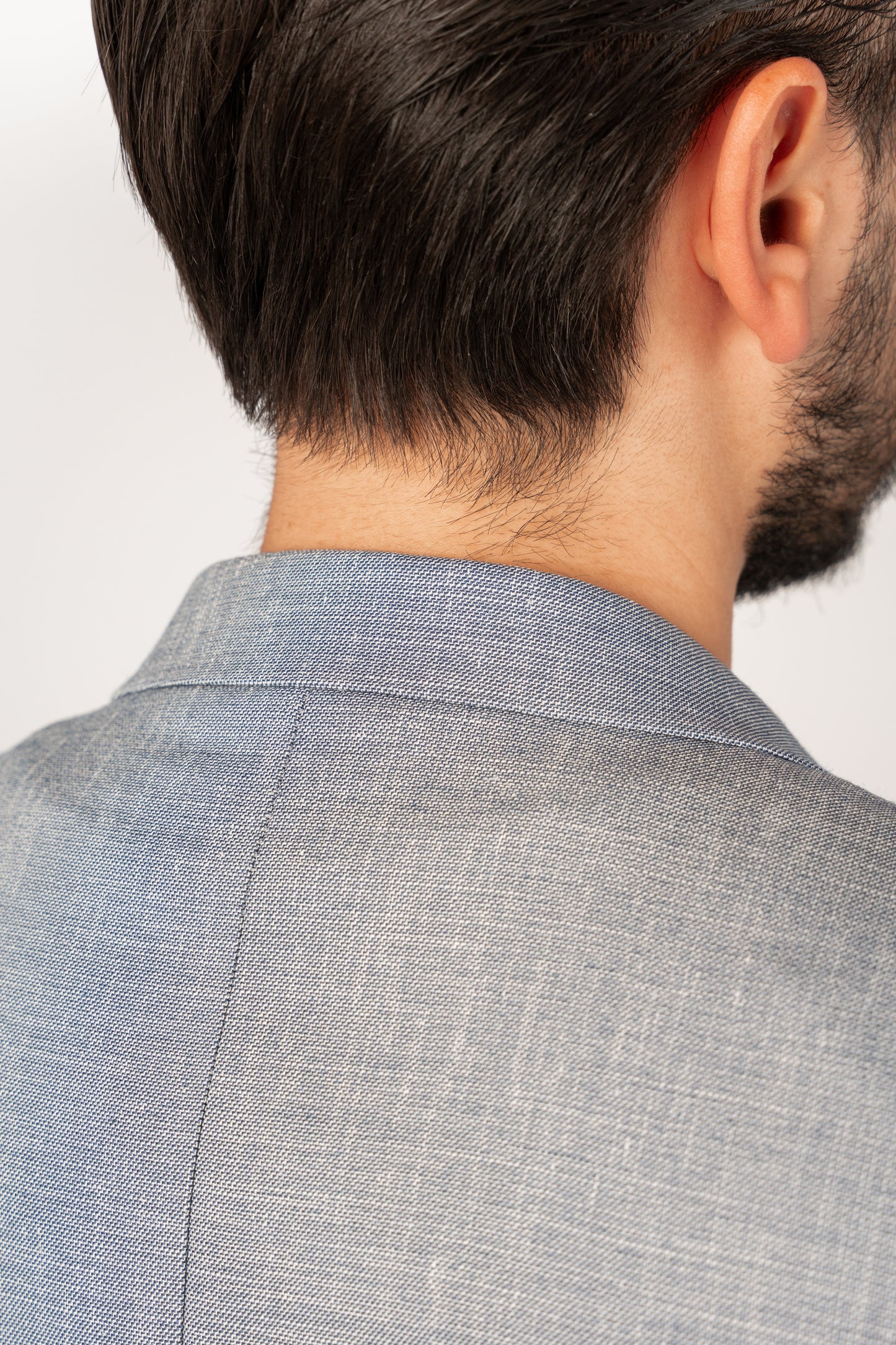 BLUE SEMI LINEN BLAZER