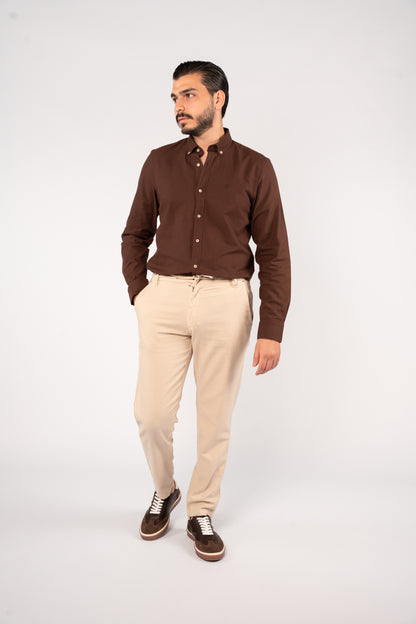 BROWN OXFORD SHIRT