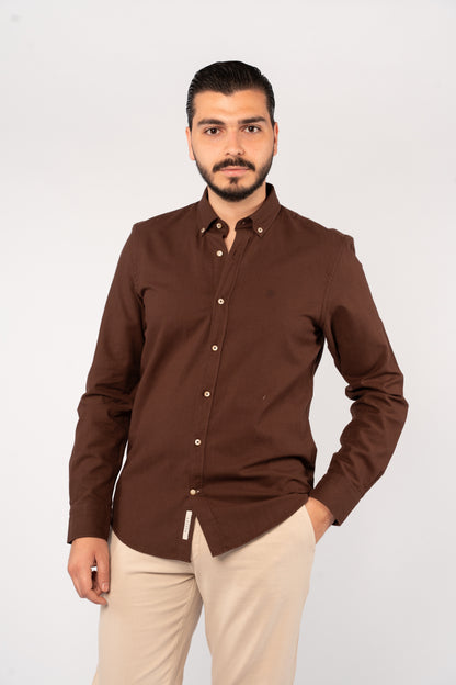 BROWN OXFORD SHIRT