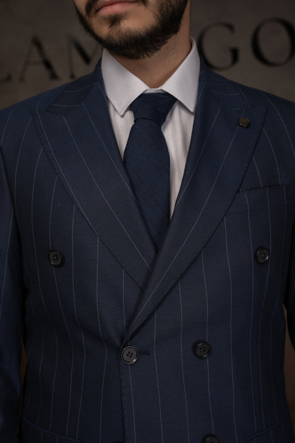 NAVY LINED DOBETTI SUIT