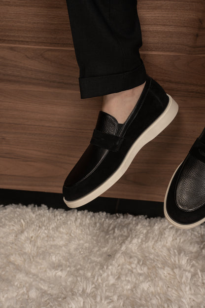 BLACK CASUAL LINEN SUIT
