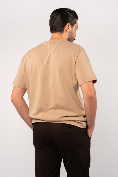 BEIGE TENNIS THICK TSHIRT