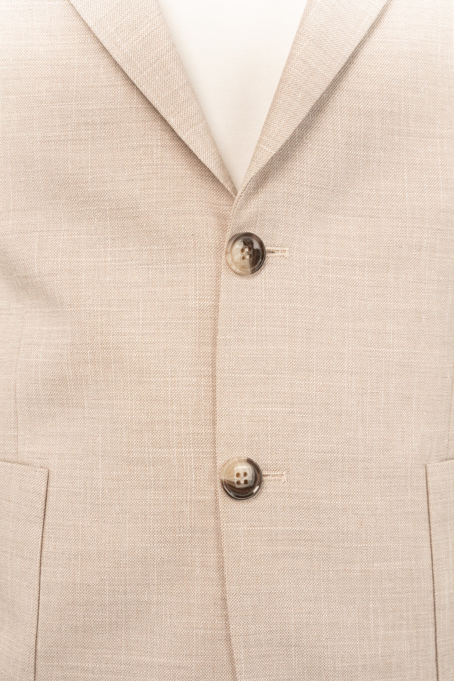 BEIGE SEMI LINEN BLAZER
