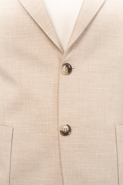 BEIGE SEMI LINEN BLAZER