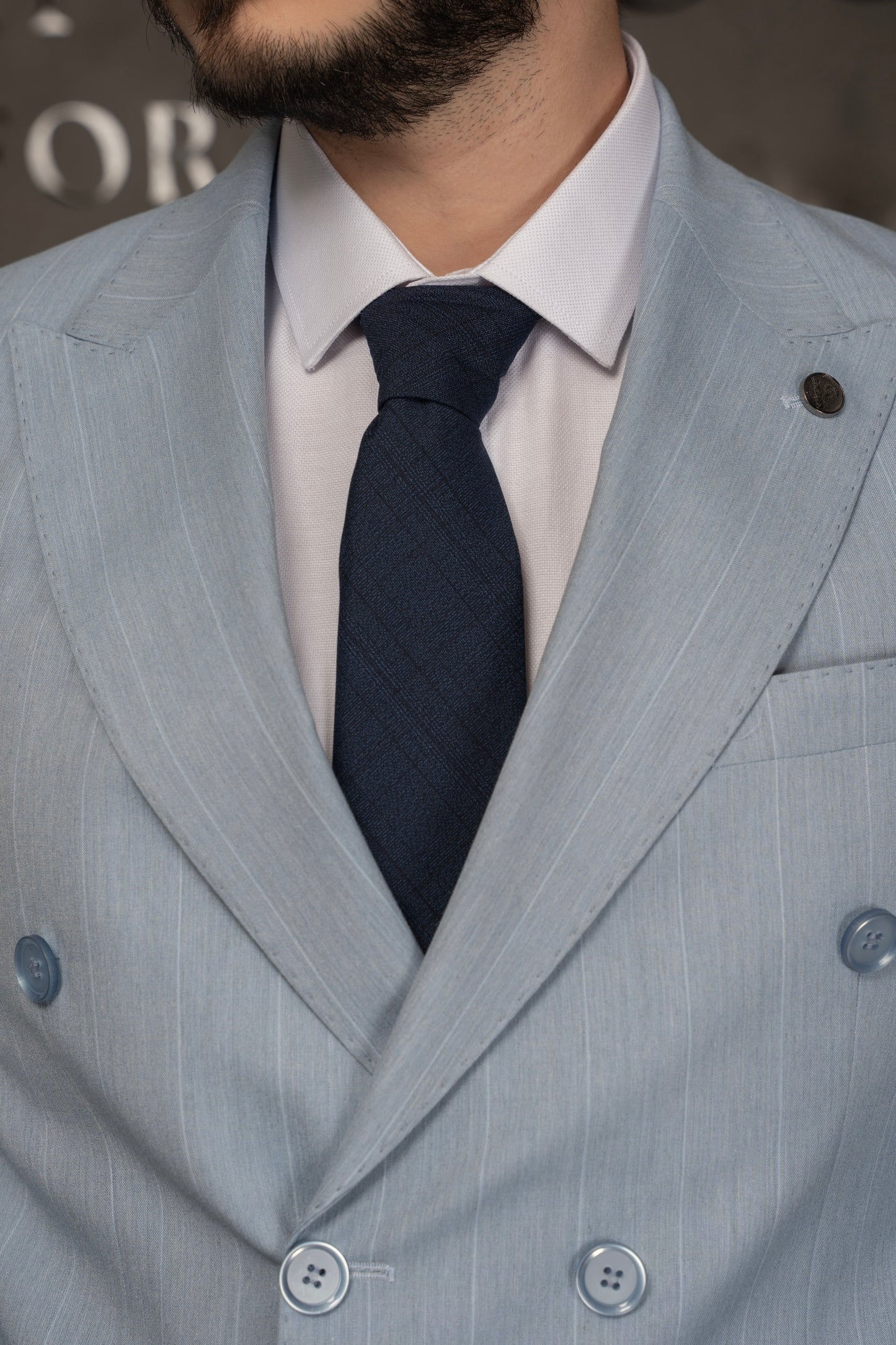 BLUE LINED DOBETTI SUIT