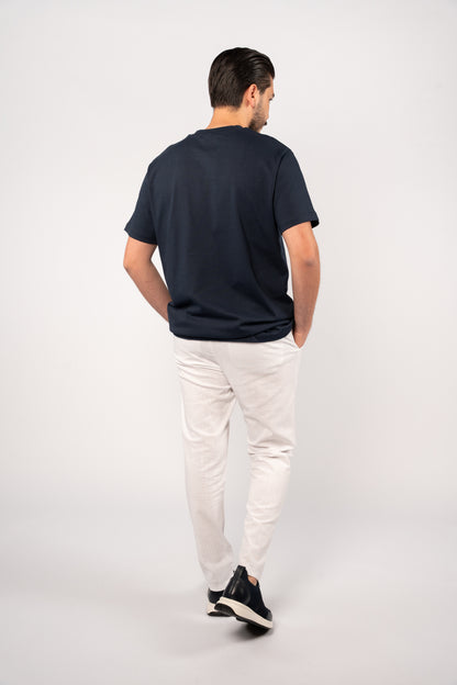 NAVY TENNIS THICK TSHIRT