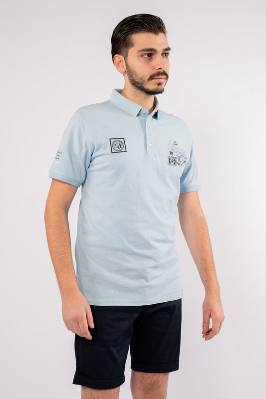 BLUE RETRO POLO