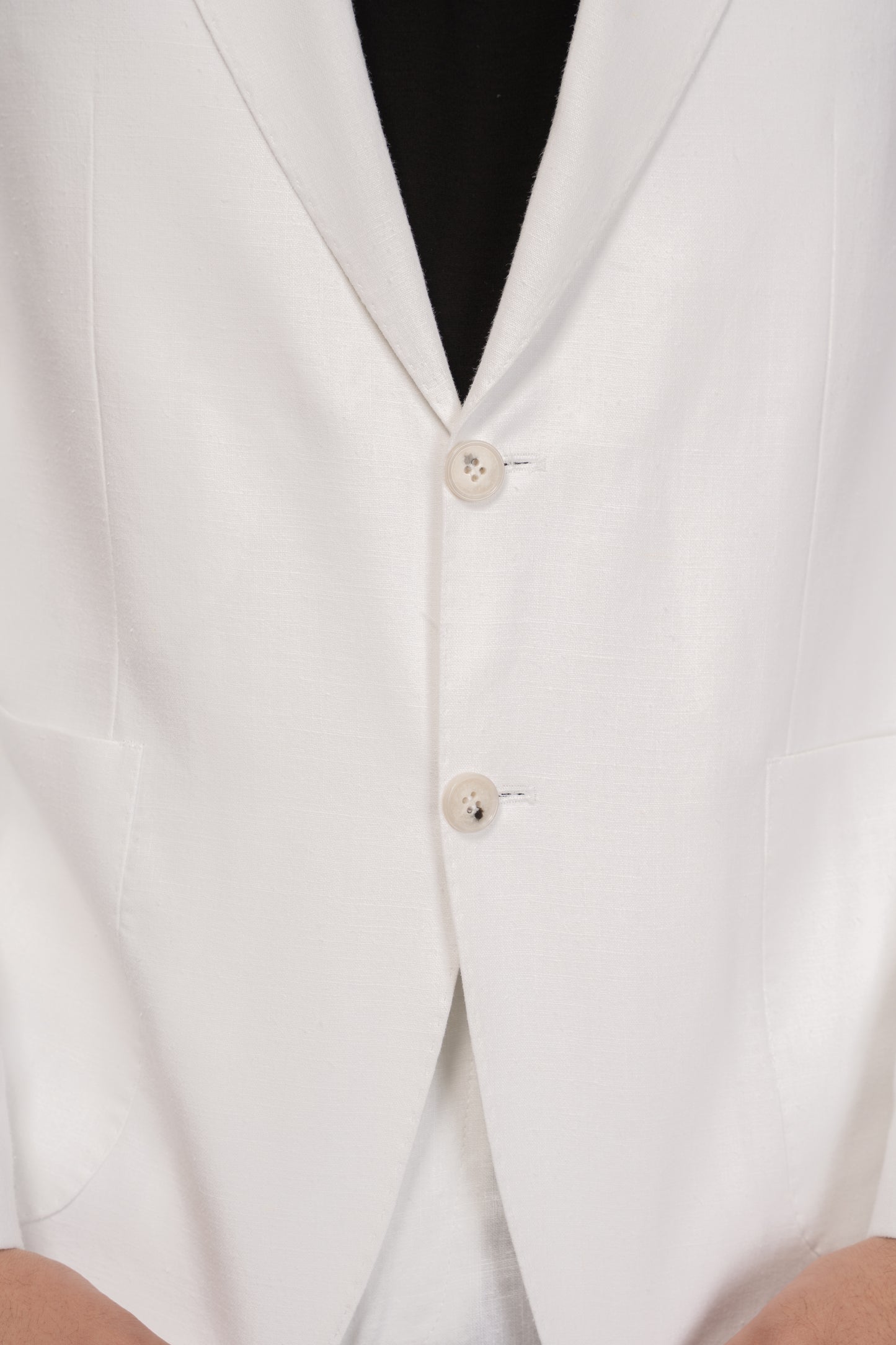 WHITE CASUAL LINEN SUIT