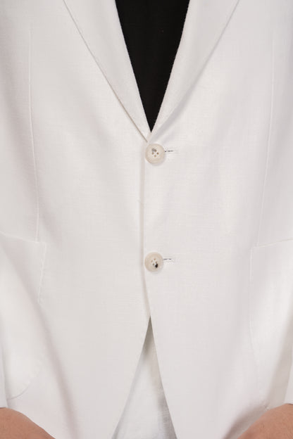 WHITE CASUAL LINEN SUIT