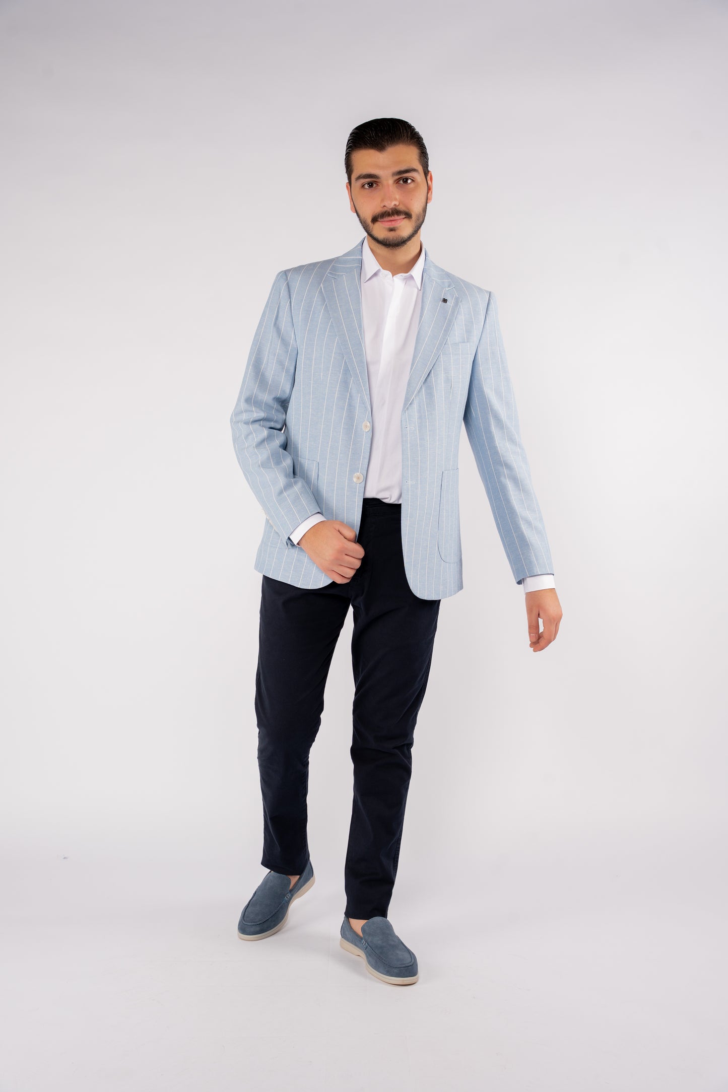 BLUE LINED BLAZER