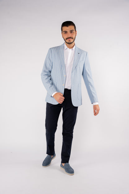 BLUE LINED BLAZER