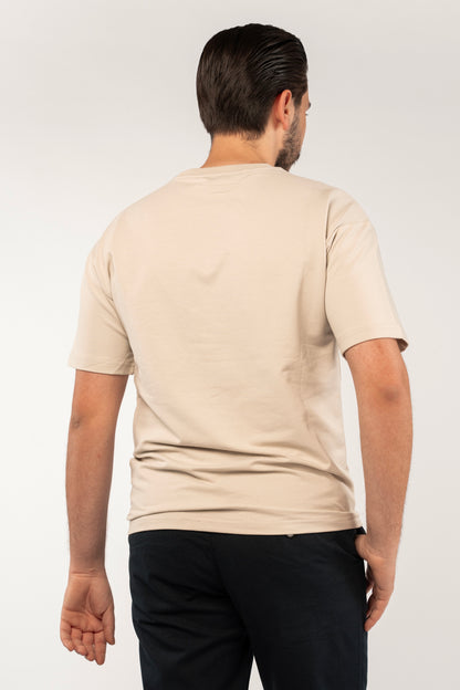 CREAM MINIMAL EAGLE TSHIRT