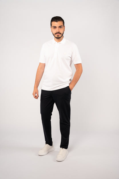 WHITE CASUAL BUTTON POLO