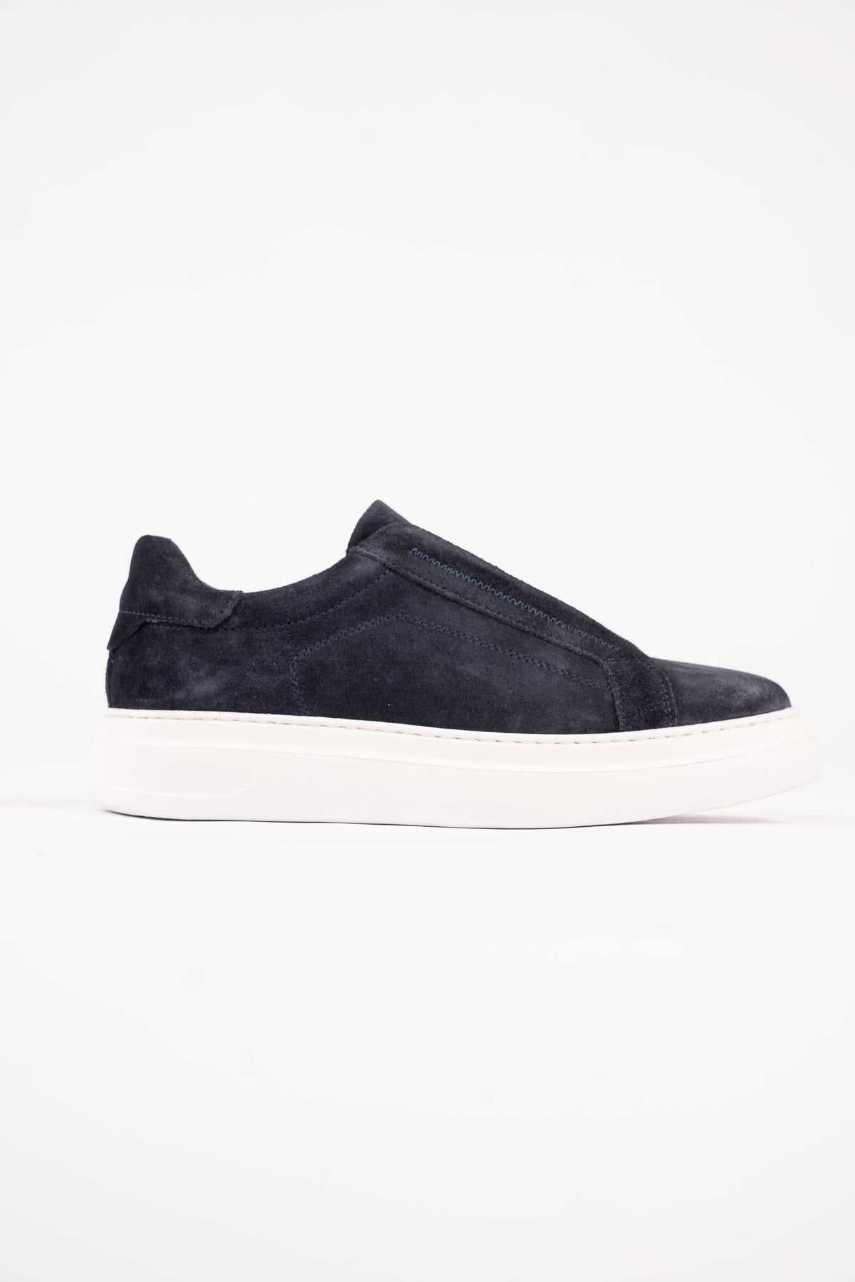 NAVY SUEDE HIGHSOLE ELASTIC SNEAKER