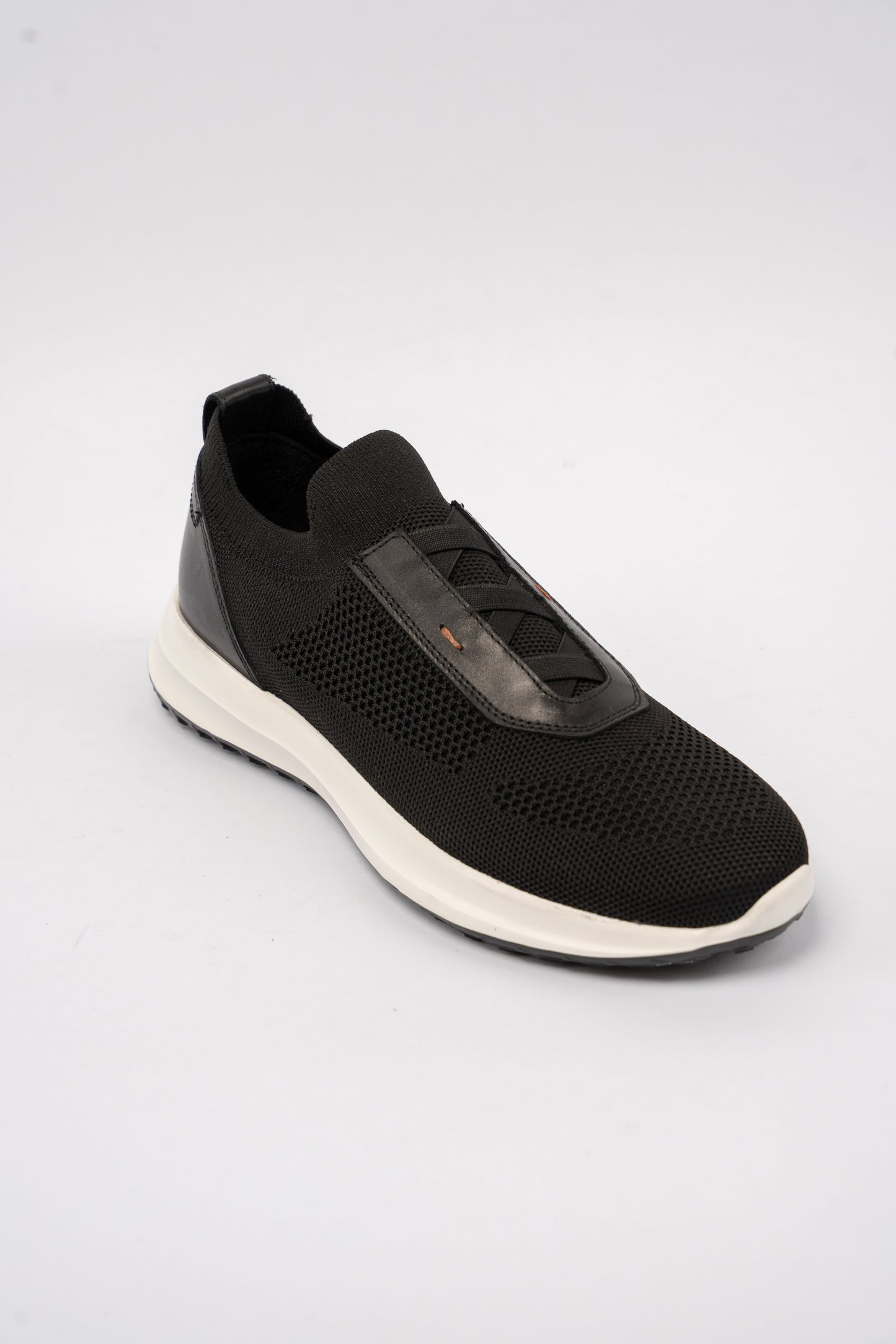 BLACK CASUAL ELASTIC SNEAKER