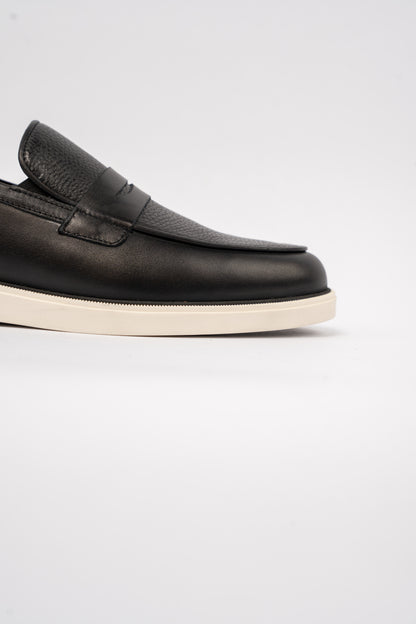 BLACK CASUAL PENNY LOAFER