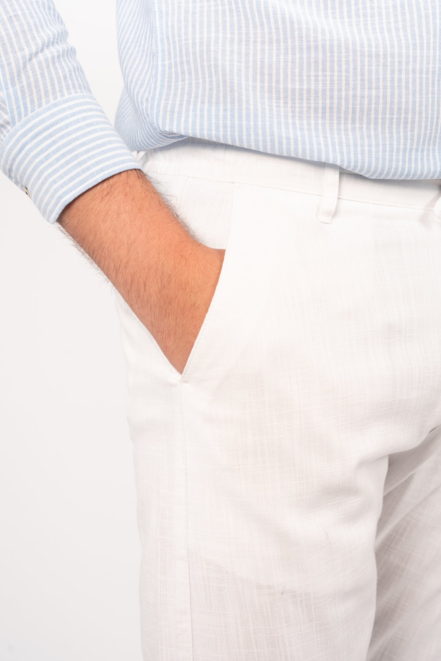 WHITE LINEN TROUSERS
