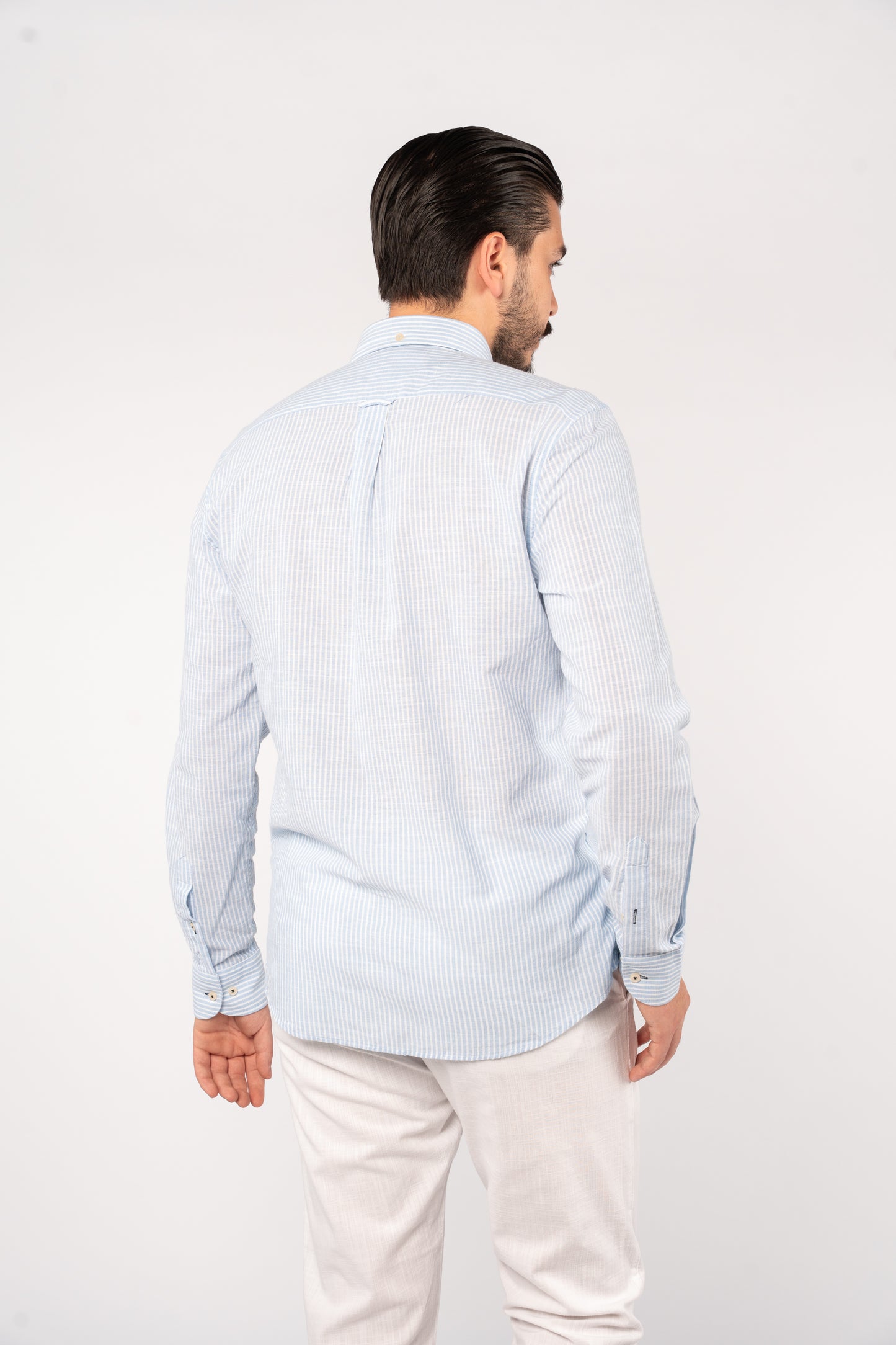 BLUE LINED OXFORD SHIRT