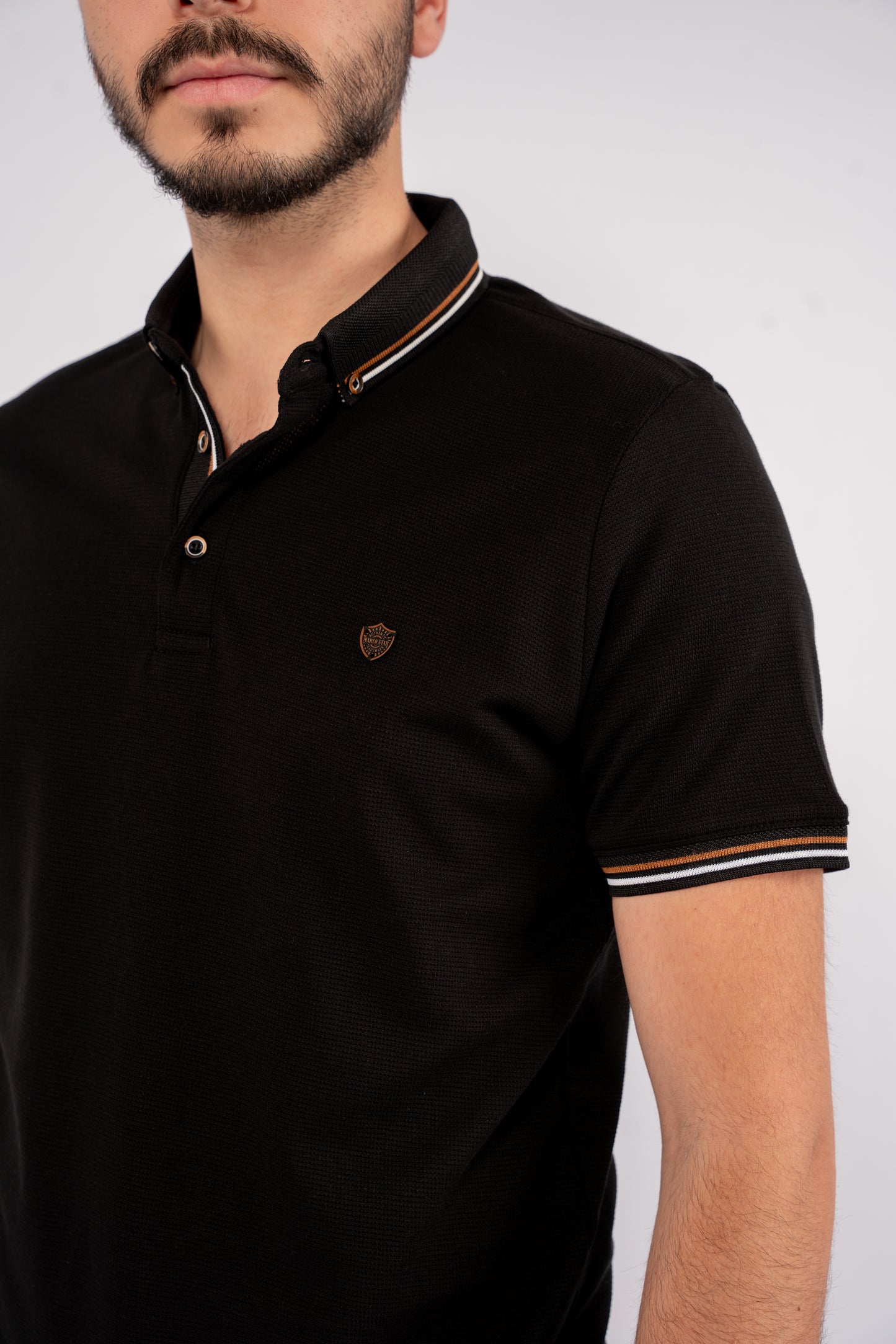 BLACK PIQUET POLO