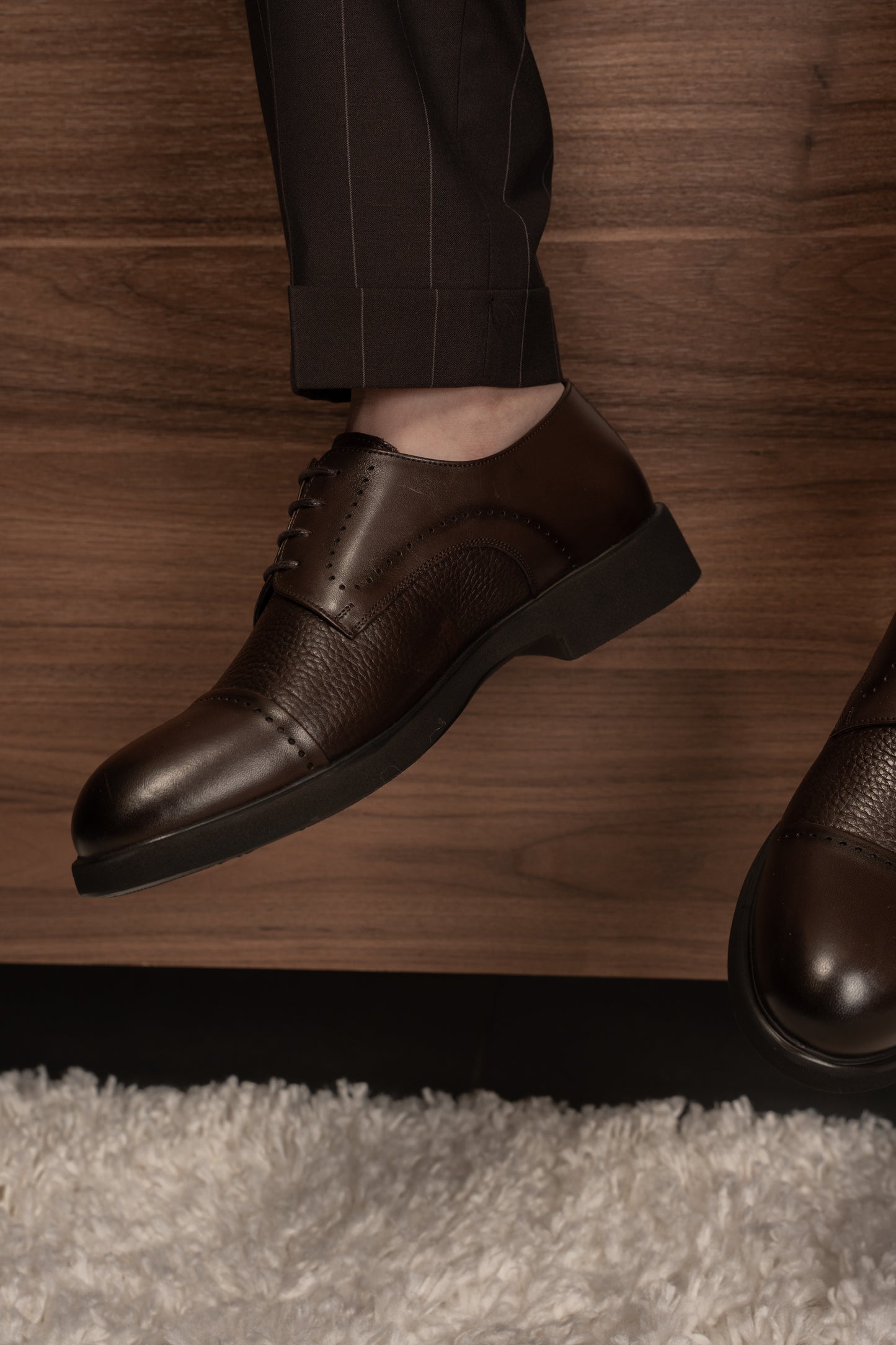 BROWN LINED DOBETTI SUIT